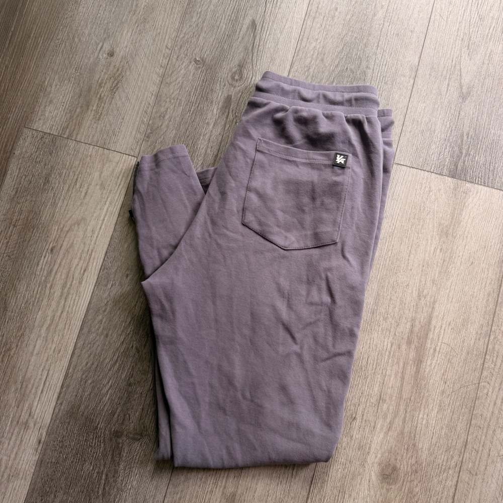 YoungLA Joggers Mens L Lavender Purple Ankle Zip Sweatpants Gym